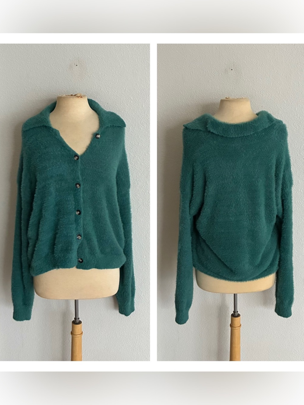 Azoe acrylic fuzzy sweater